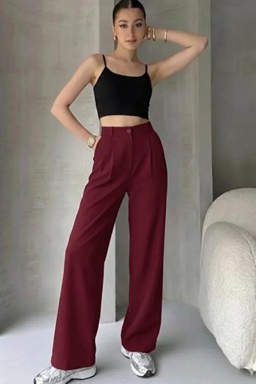 Bordo Oversize Palazzo Pantolon